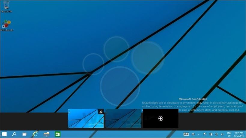 виртуальные рабочие столы в Windows 9