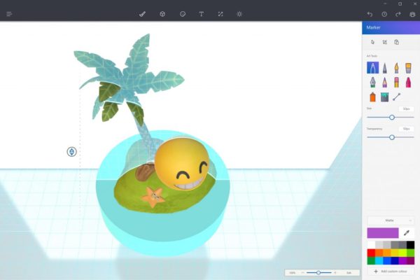 All-new Paint 3D user interface