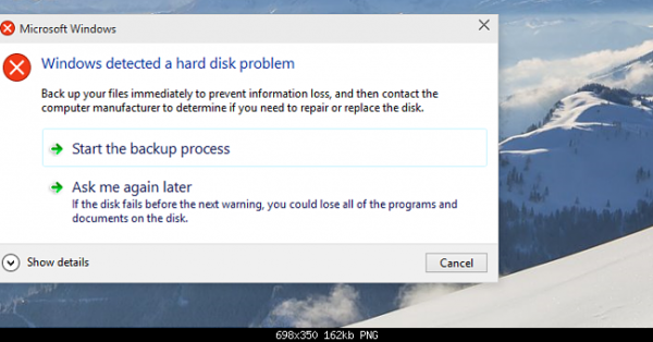 windows 10 ошибки диска